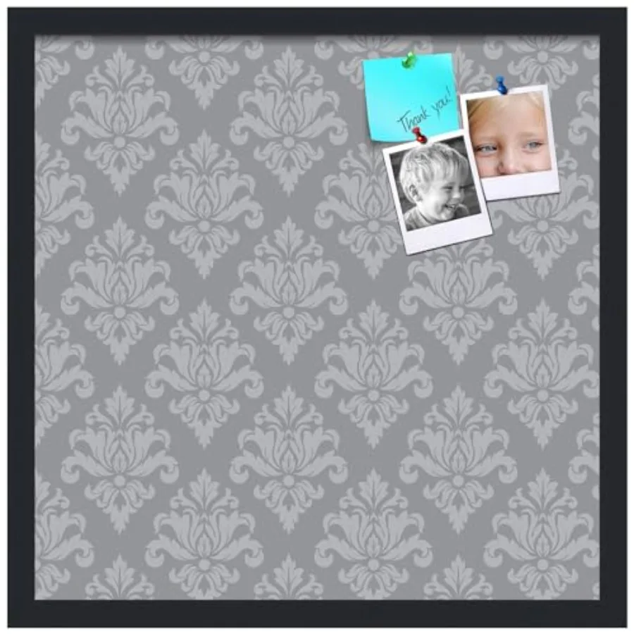 20x20 inch Cork Bulletin Board. This Decorative Framed Pin Board Comes with Damask Ash Design and Satin Black. Ideal for Home O
20x20 inch Cork Bulletin Board. This Decorative Framed Pin Board Comes with Damask Ash Design and Satin Black. Ideal for Home O