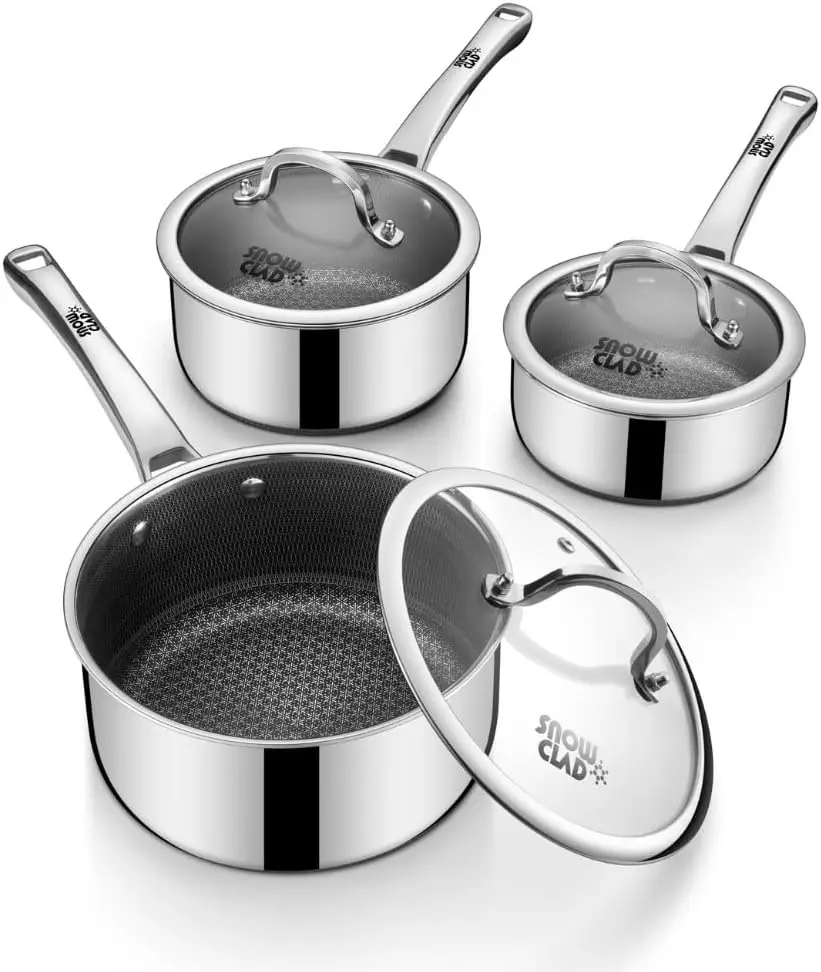 3-Piece Nonstick Saucepan Set, 1.5-3.5 Quart, Induction Compatible, PFOA-Free
3-Piece Nonstick Saucepan Set, 1.5-3.5 Quart, Induction Compatible, PFOA-Free