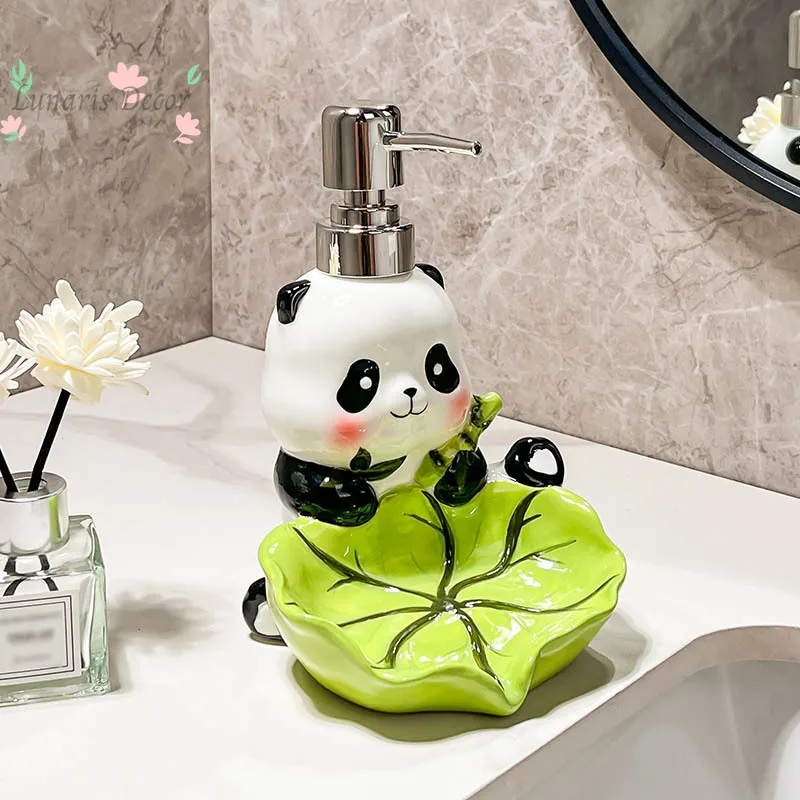 Panda Multifunctional Drainage Ceramic Hand Wash Bottle, Bathroom Body Wash Refill Bottle, Hotel Soap Dish
Panda Multifunctional Drainage Ceramic Hand Wash Bottle, Bathroom Body Wash Refill Bottle, Hotel Soap Dish