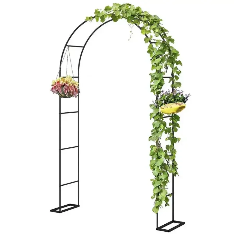 Garden Arch, 2.4 m High x 1.5 m Wide Metal Garden Trellis for Climbing Plants, Outdoor Wedding Arch for Bridal, Black
Garden Arch, 2.4 m High x 1.5 m Wide Metal Garden Trellis for Climbing Plants, Outdoor Wedding Arch for Bridal, Black