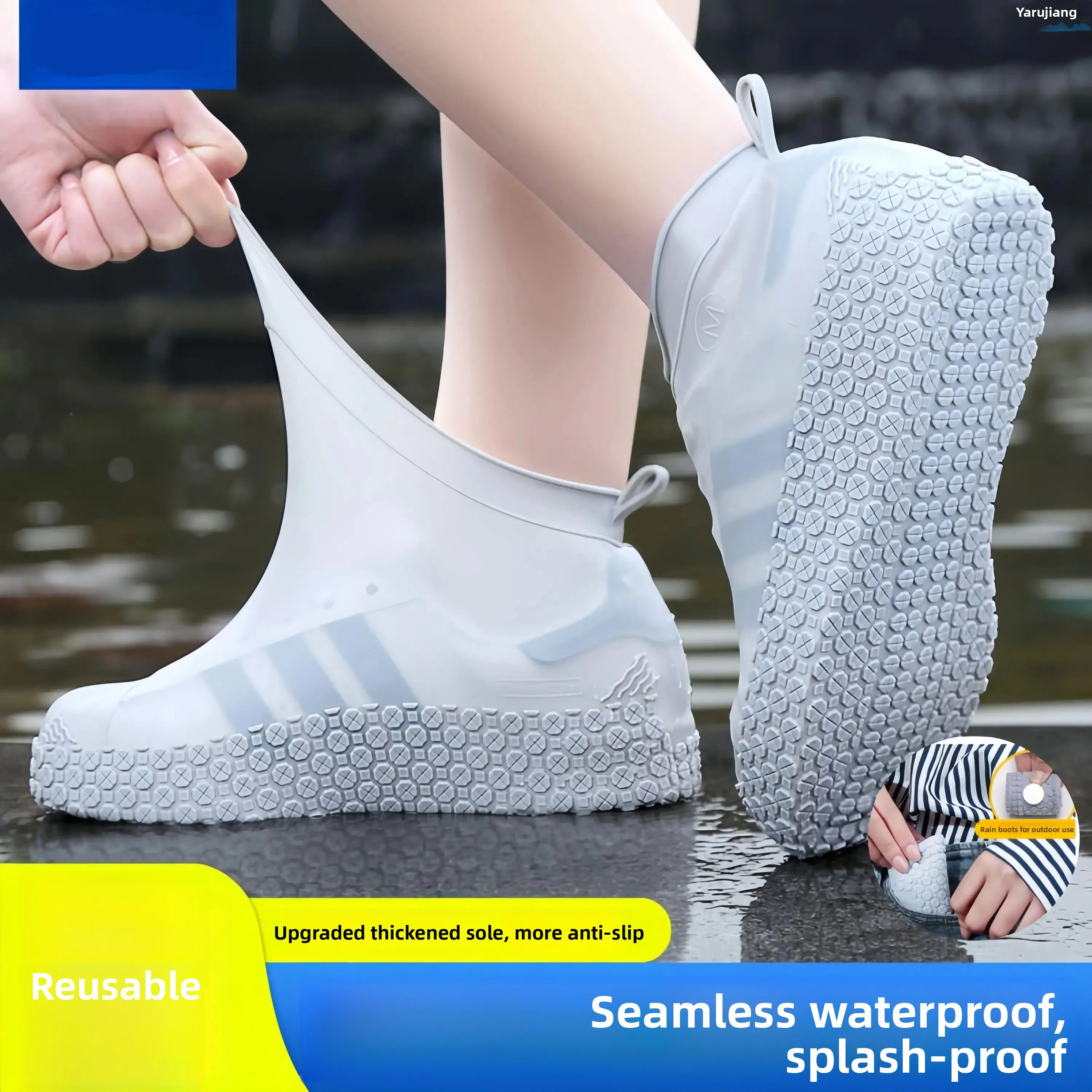 Thickened Waterproof Anti-Slip Wear-Resistant Silicone Rain Boot Covers Reusable Portable Heavy Rain Class Shoes for Students
Thickened Waterproof Anti-Slip Wear-Resistant Silicone Rain Boot Covers Reusable Portable Heavy Rain Class Shoes for Students