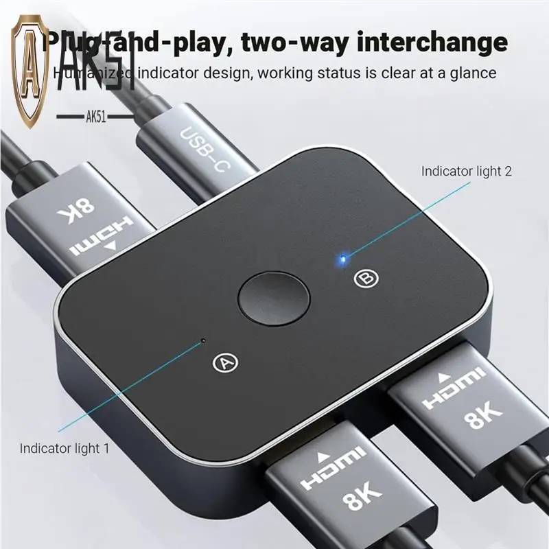 AK51-Switcher Switcher High Quality 4K@60Hz -Compatible 2 In 1 Out And 1In2 Out Supports 4K 3D HD 1080P Compatible For TV
AK51-Switcher Switcher High Quality 4K@60Hz -Compatible 2 In 1 Out And 1In2 Out Supports 4K 3D HD 1080P Compatible For TV