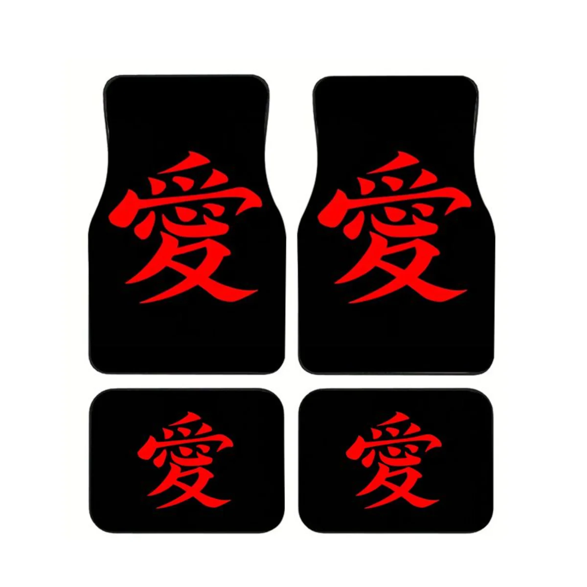 Universal 4Pcs Car Floor Mats Red Kanji Love Print Anti-slip Waterproof Auto Foot Pads Universal Fit Interior Protective Carpets
Universal 4Pcs Car Floor Mats Red Kanji Love Print Anti-slip Waterproof Auto Foot Pads Universal Fit Interior Protective Carpets