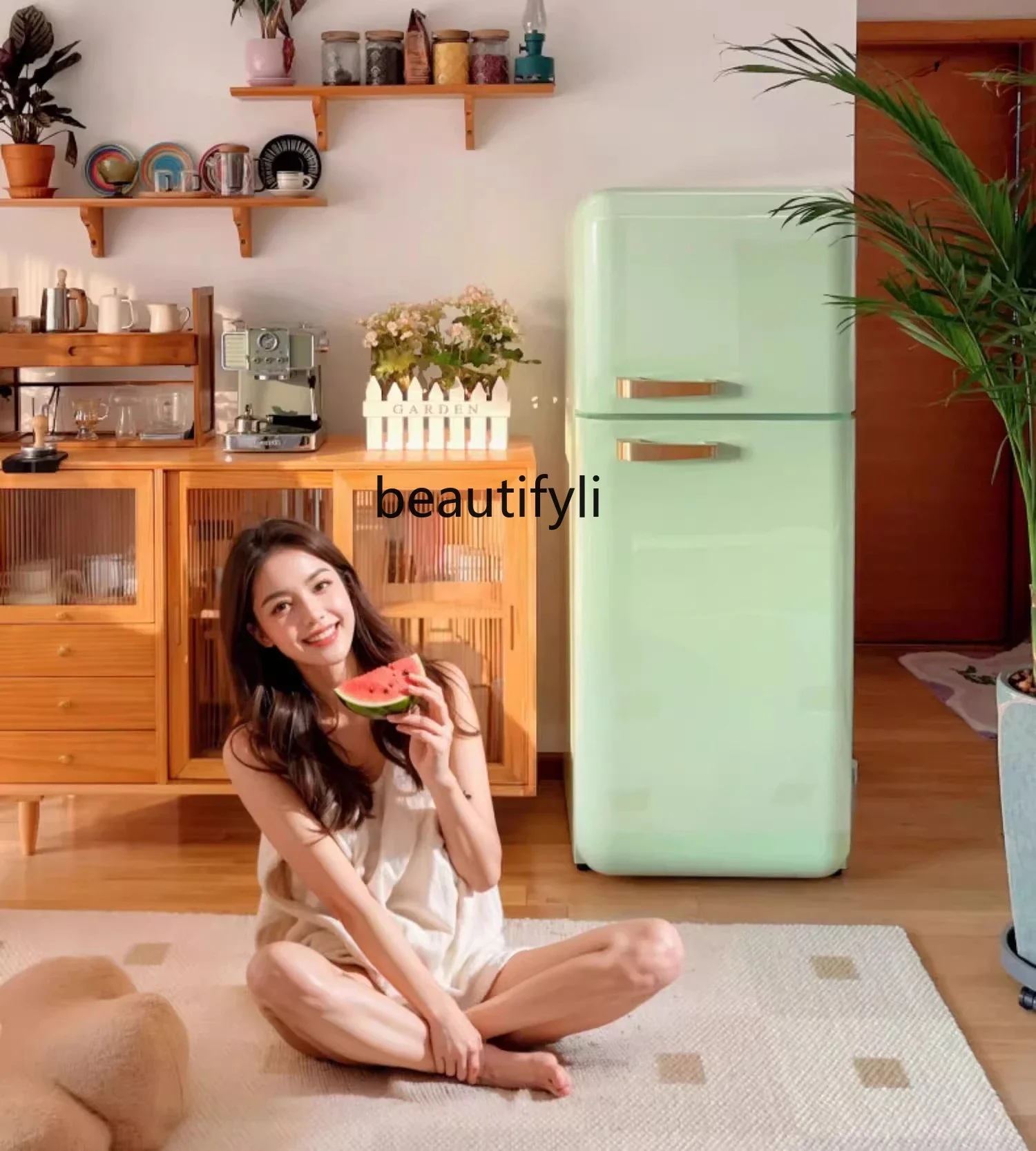 A61 Double door kitchen refrigerator freezer household living room small large capacity 
A61 Double door kitchen refrigerator freezer household living room small large capacity