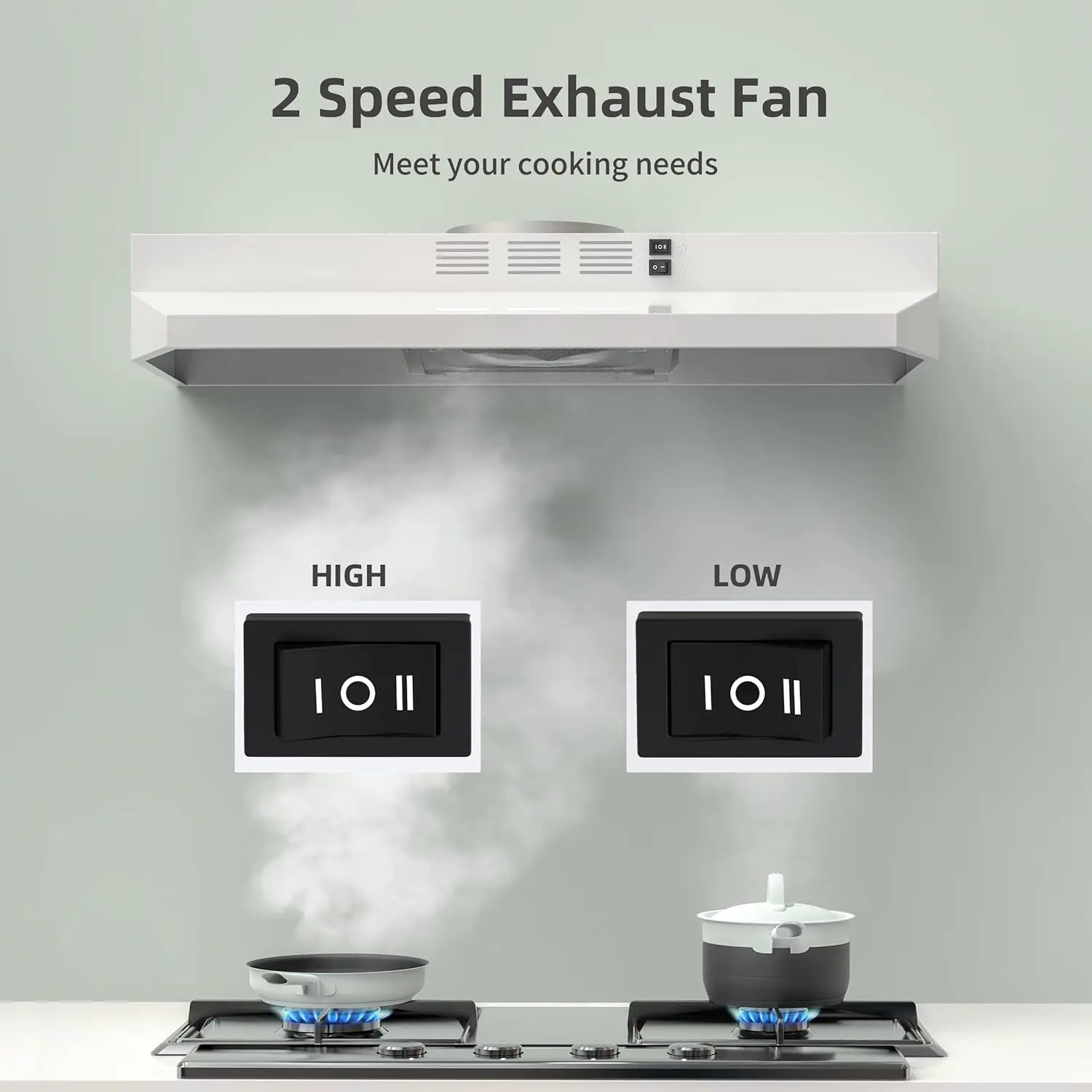 Range Hood 30 inch Under Cabinet Range Hood with 2 Speed Exhaust Fan,Rocker Button Control,300 CFM, White Vent Hood
Range Hood 30 inch Under Cabinet Range Hood with 2 Speed Exhaust Fan,Rocker Button Control,300 CFM, White Vent Hood