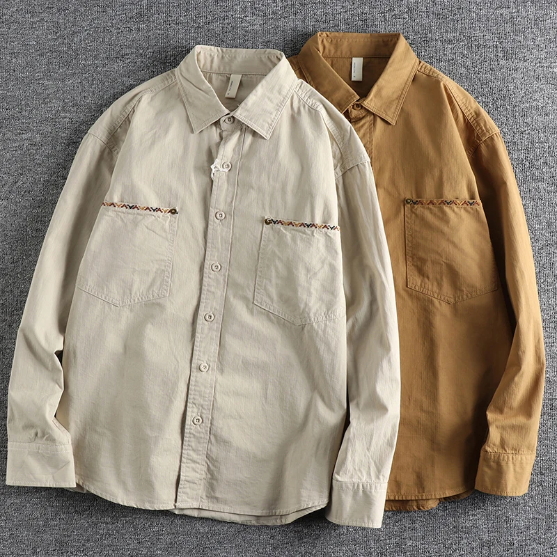 2026 Vintage Embroidery Cotton Tooling Shirt Men's Spring and Autumn Trend Long-sleeved Shirt
2026 Vintage Embroidery Cotton Tooling Shirt Men's Spring and Autumn Trend Long-sleeved Shirt
