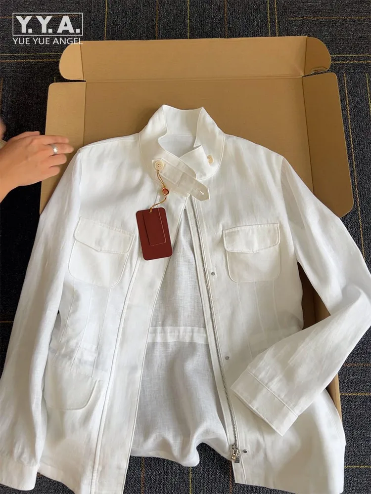 Women Fashion Zipper Long Sleeved Jackets Thin Stand Collar Multi Pockets Straight Outerwear Office Lady Casual Tops Hot Sale
Women Fashion Zipper Long Sleeved Jackets Thin Stand Collar Multi Pockets Straight Outerwear Office Lady Casual Tops Hot Sale