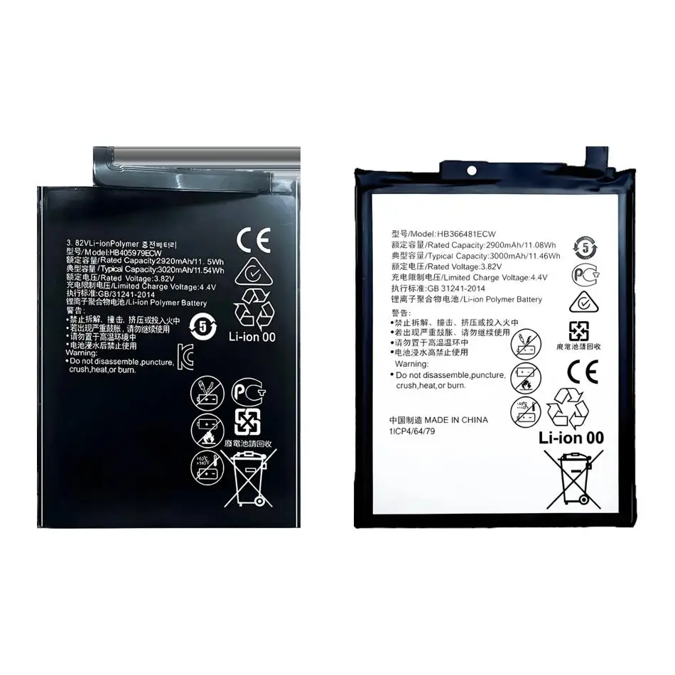 2900-3020mAh Mobile Phone Battery For Huawei 6S Ascend Nova P9 For Honor 5C 6A 6C 8A 8 Lite 2017 II Mini HB405979ECW HB366481ECW
2900-3020mAh Mobile Phone Battery For Huawei 6S Ascend Nova P9 For Honor 5C 6A 6C 8A 8 Lite 2017 II Mini HB405979ECW HB366481ECW