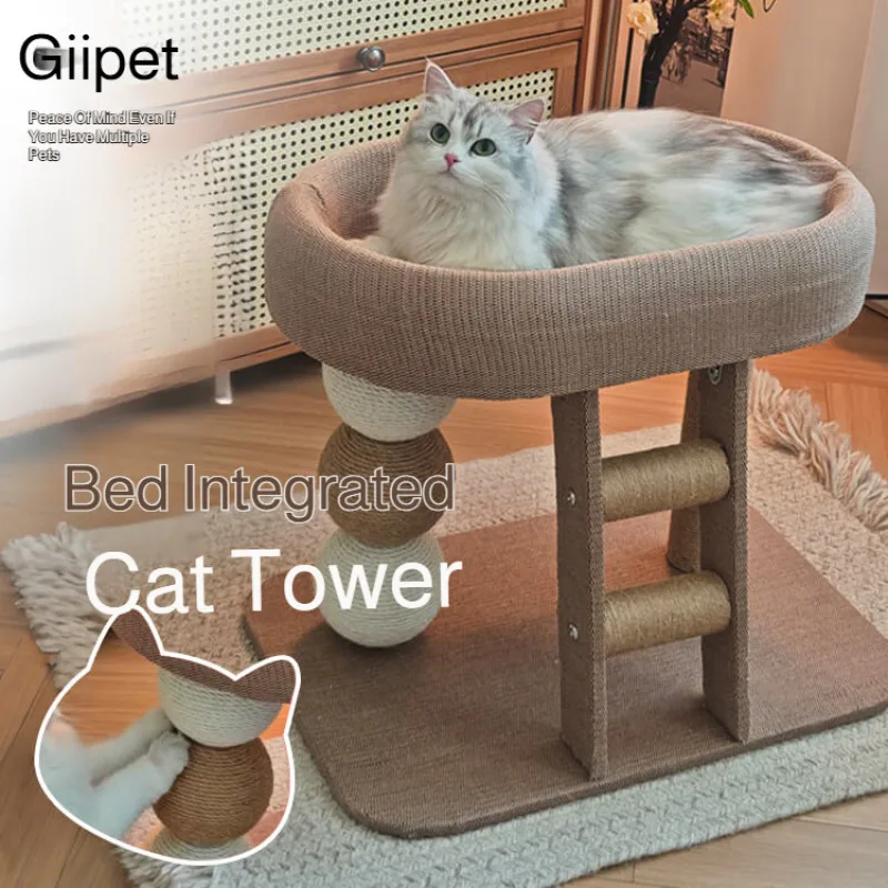 Compact Cat Tower with Bed
Compact Cat Tower with Bed