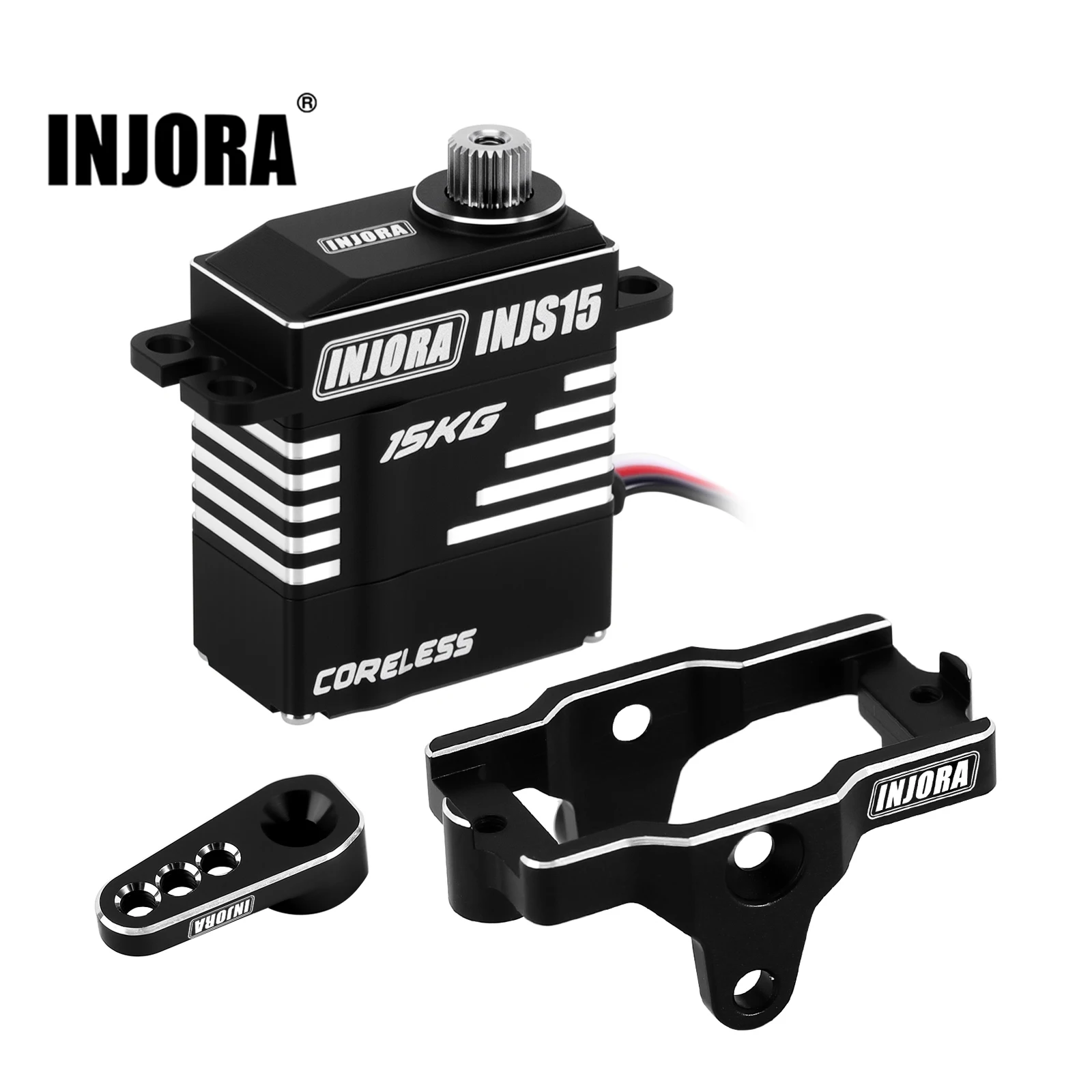 INJORA INJS15 15KG Waterproof Coreless High Torque Servo with Mount & Horn for 1/18 TRX4M
INJORA INJS15 15KG Waterproof Coreless High Torque Servo with Mount & Horn for 1/18 TRX4M