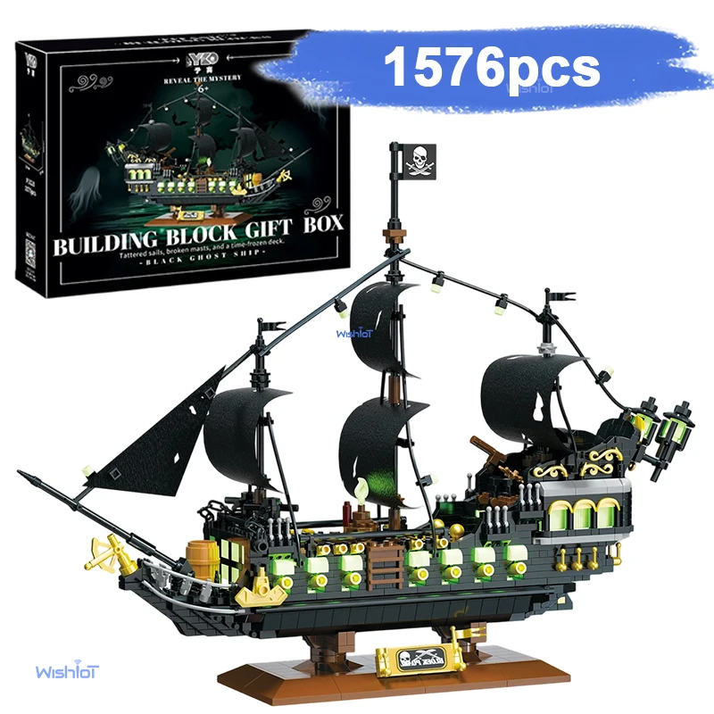 Micro Bricks Pirate Ship Creative 1576pcs Building Block Boat Model with Stand Glow-in-the-dark Toys Boys Gift
Micro Bricks Pirate Ship Creative 1576pcs Building Block Boat Model with Stand Glow-in-the-dark Toys Boys Gift