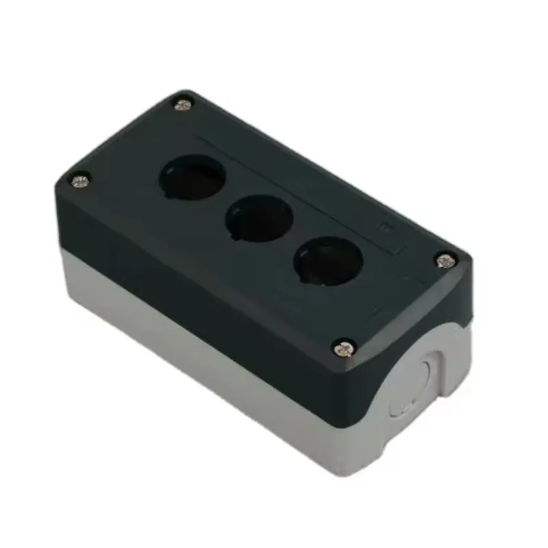 HAL3 3-Hole Rainproof Pushbutton Control Station Box 22mm 3 Holes Black and Grey
HAL3 3-Hole Rainproof Pushbutton Control Station Box 22mm 3 Holes Black and Grey