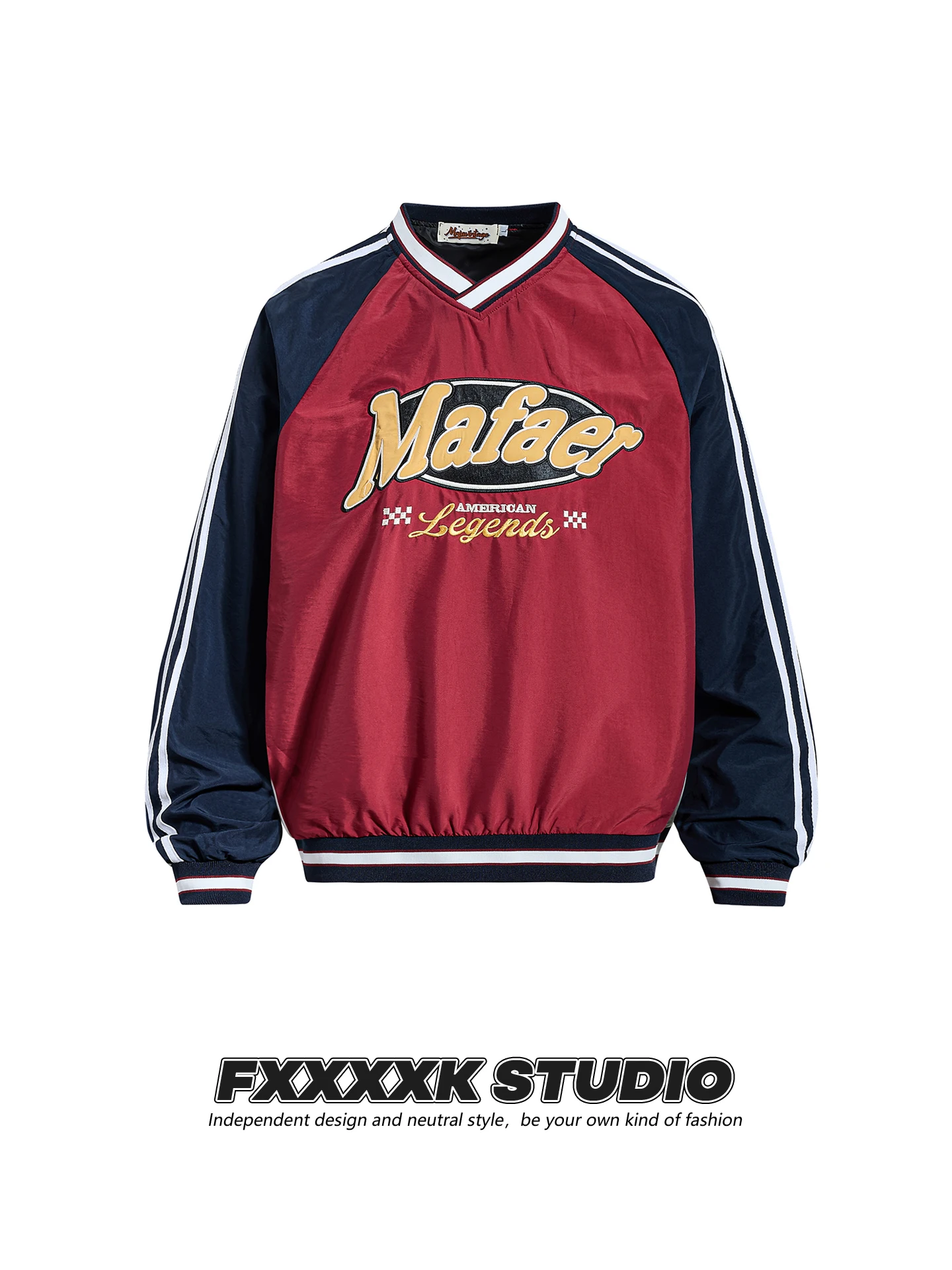 Оригинальный винтажный свитер FXK в американском стиле, с вышивкой на лифе, в полоску, с буквенным принтом, в стиле колледж, с V-образным вырезом
Оригинальный винтажный свитер FXK в американском стиле, с вышивкой на лифе, в полоску, с буквенным принтом, в стиле колледж, с V-образным вырезом