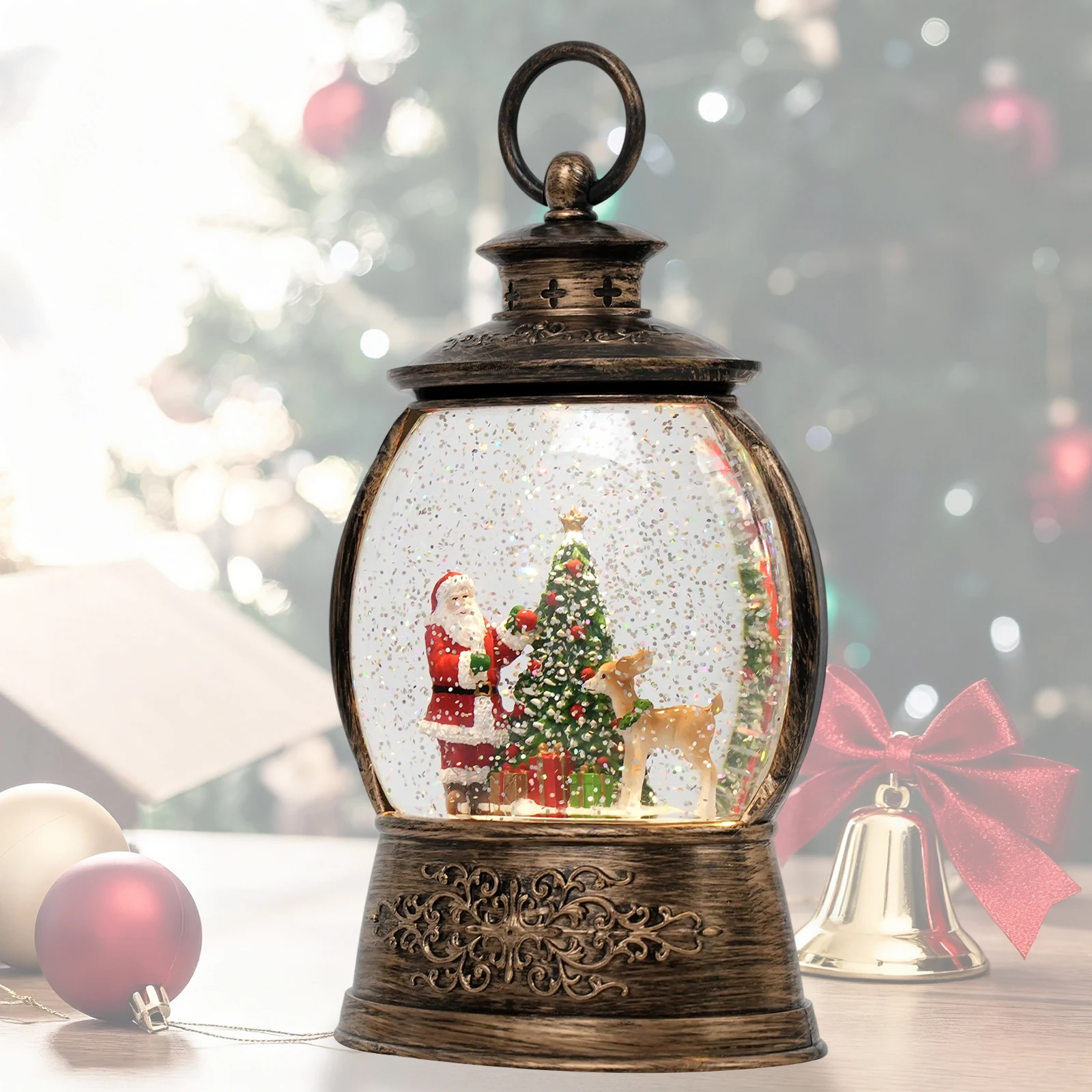 The Perfect Christmas Gift USB Powered Musical Lantern with Dancing Snowflakes, Features Santa & Christmas Tree, Holiday Music
The Perfect Christmas Gift USB Powered Musical Lantern with Dancing Snowflakes, Features Santa & Christmas Tree, Holiday Music