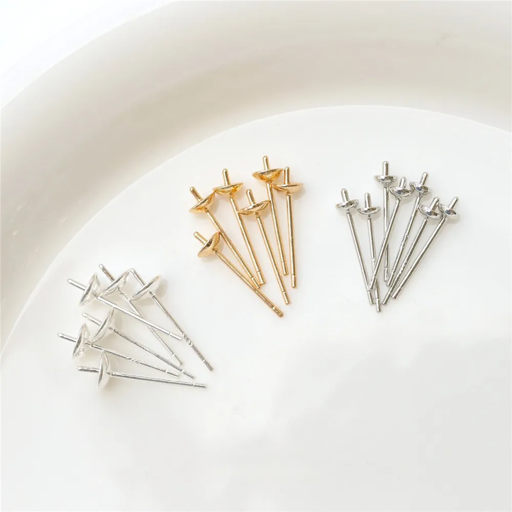 Copper Gold-plated Platinum Silver Bowl Needle Empty Holder 925 Silver Needle Stud Earrings DIY Handmade Charm Accessories
Copper Gold-plated Platinum Silver Bowl Needle Empty Holder 925 Silver Needle Stud Earrings DIY Handmade Charm Accessories