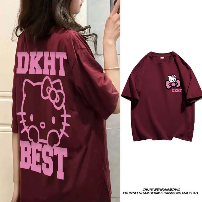 Hello Kitty Embroidered T-shirt Women 2024 Summer Sanrio Harajuku Cotton Short Sleeve Couple Half Sleeve Trendy Oneck Unisex Top
Hello Kitty Embroidered T-shirt Women 2024 Summer Sanrio Harajuku Cotton Short Sleeve Couple Half Sleeve Trendy Oneck Unisex Top