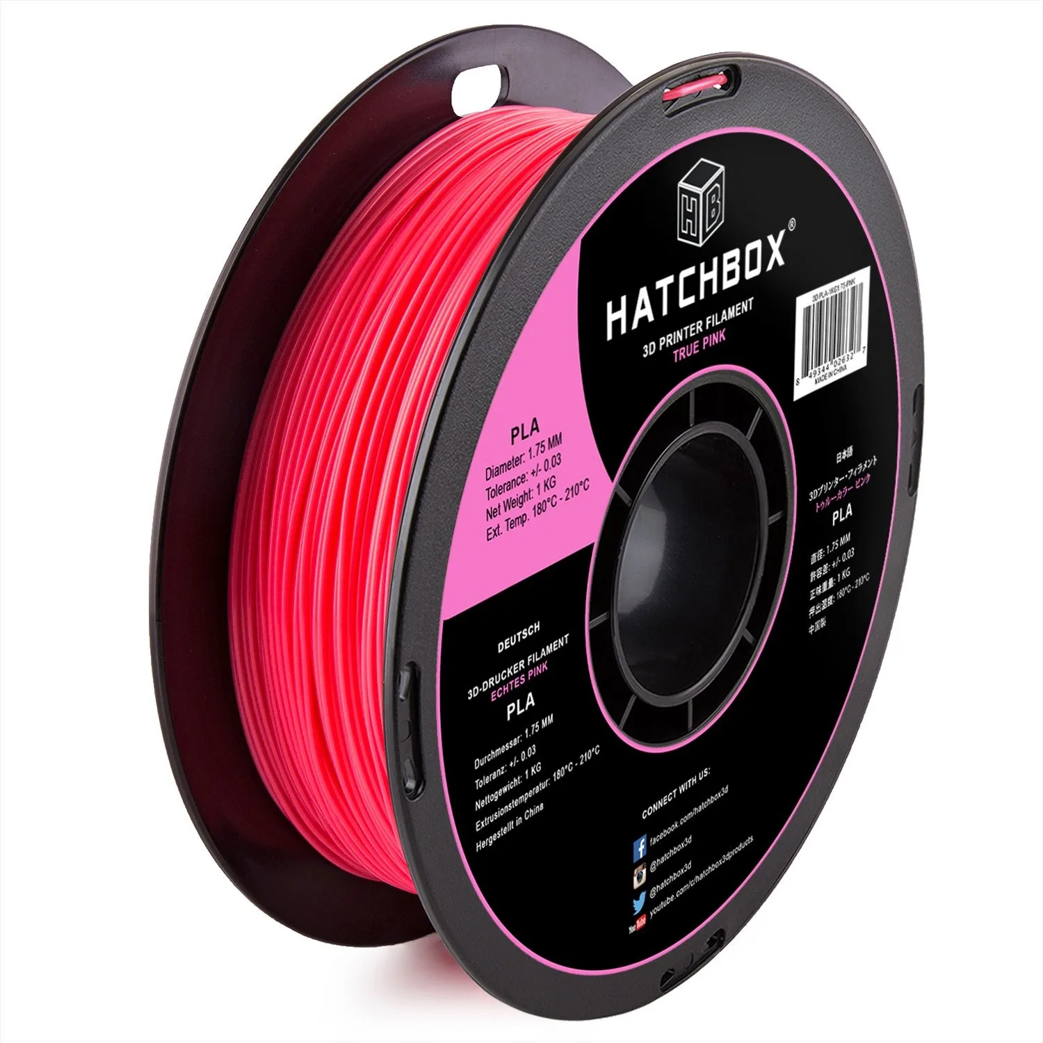 1.75mm True Pink PLA 3D Printer Filament, 1 KG Spool, Dimensional Accuracy +/- 0.03 mm, Easy to Use for Beginners & Experts
1.75mm True Pink PLA 3D Printer Filament, 1 KG Spool, Dimensional Accuracy +/- 0.03 mm, Easy to Use for Beginners & Experts