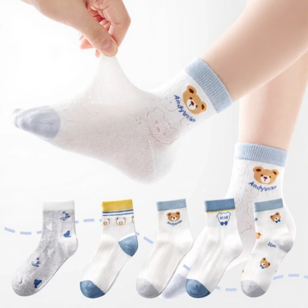AIBEDILA, комплект из 5 пар детских носков, летние тонкие сетчатые носки для мальчиков и девочек, дышащие, приятные для кожи носки для новорожденных, от 1 до 5 лет
AIBEDILA, комплект из 5 пар детских носков, летние тонкие сетчатые носки для мальчиков и девочек, дышащие, приятные для кожи носки для новорожденных, от 1 до 5 лет