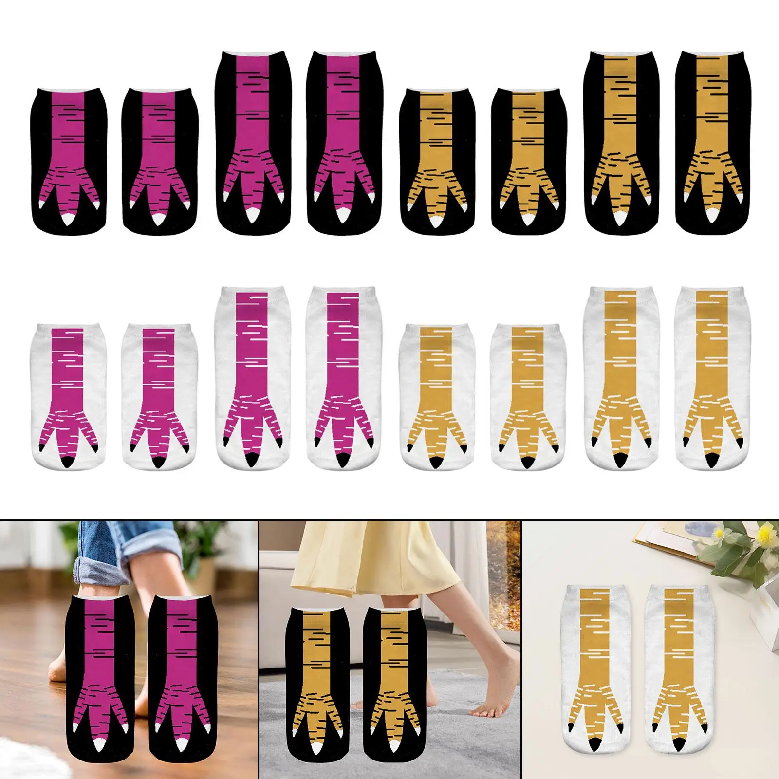 Chicken Feet Socks Sweat Absorbing Ankle Socks for Wedding Anniversary Festival
Chicken Feet Socks Sweat Absorbing Ankle Socks for Wedding Anniversary Festival