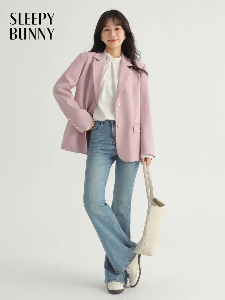 Women Elegant Lapel Blazer Jacket Lady Loose Fit Soft Tailored Suit Coat Chic Casual Spring Office Commuter Daily Outerwear
Women Elegant Lapel Blazer Jacket Lady Loose Fit Soft Tailored Suit Coat Chic Casual Spring Office Commuter Daily Outerwear