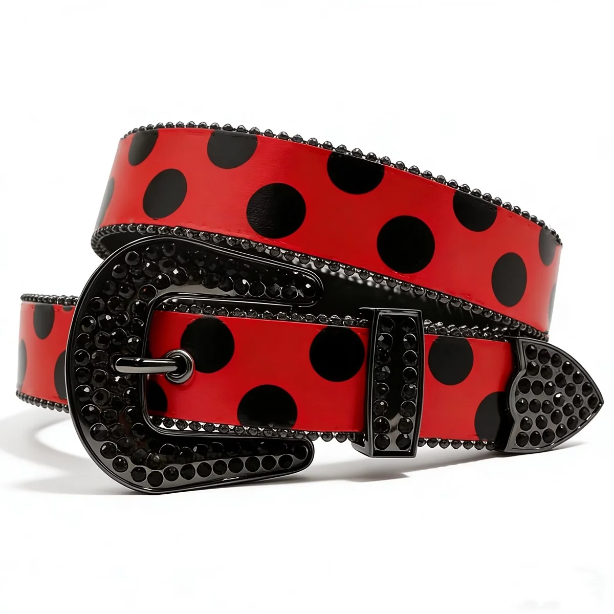 Black Polka Dot Print Rhinestone Waist Belt Y2K Punk Waist Strap Unisex Fashion Accessory for Men Women Daily Casual Outfits
Black Polka Dot Print Rhinestone Waist Belt Y2K Punk Waist Strap Unisex Fashion Accessory for Men Women Daily Casual Outfits