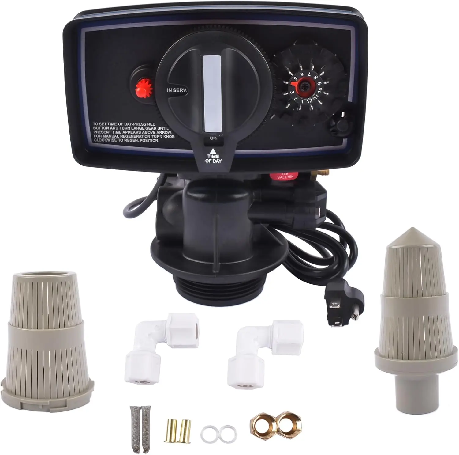 110V 5600 Water Softener 12 Day Control Timer Valve for Water Filter Softener Resin Tanks 9''-11' Diameter Timed Water Softener
110V 5600 Water Softener 12 Day Control Timer Valve for Water Filter Softener Resin Tanks 9''-11' Diameter Timed Water Softener