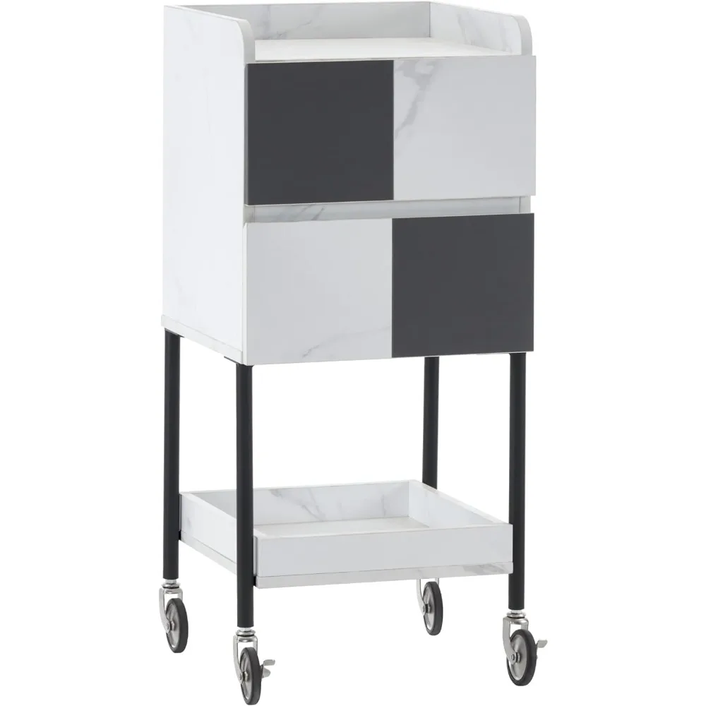 Salon Storage Rolling Cart with Casters, Contrast Panel Craft Art Utility Station, Spa Organizer Serving Trolley 2007 (White&Gr
Salon Storage Rolling Cart with Casters, Contrast Panel Craft Art Utility Station, Spa Organizer Serving Trolley 2007 (White&Gr