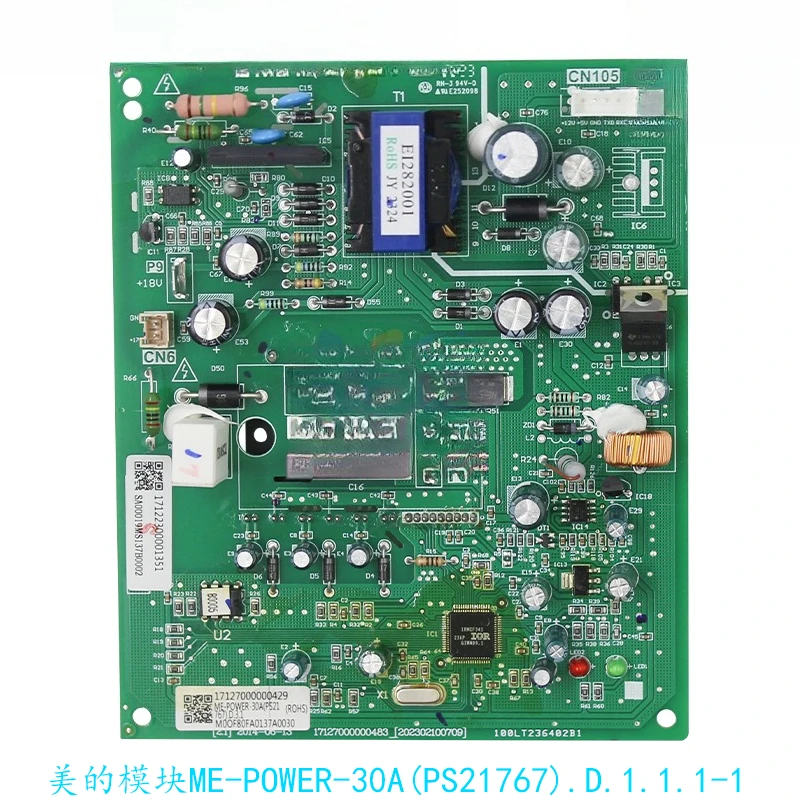 Parts are suitable for ME-POWER-30A (PS21867) Midea central air conditioner multi-line module board 17127000000483
Parts are suitable for ME-POWER-30A (PS21867) Midea central air conditioner multi-line module board 17127000000483