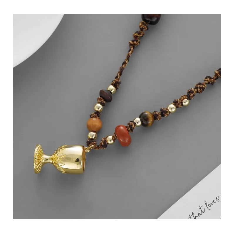 Original Light Pickup Cup Series Necklace, New Chinese Retro Premium Tiger's Eye Stone Wine Cup, Wooden Bead Long Collarbone Cha
Original Light Pickup Cup Series Necklace, New Chinese Retro Premium Tiger's Eye Stone Wine Cup, Wooden Bead Long Collarbone Cha