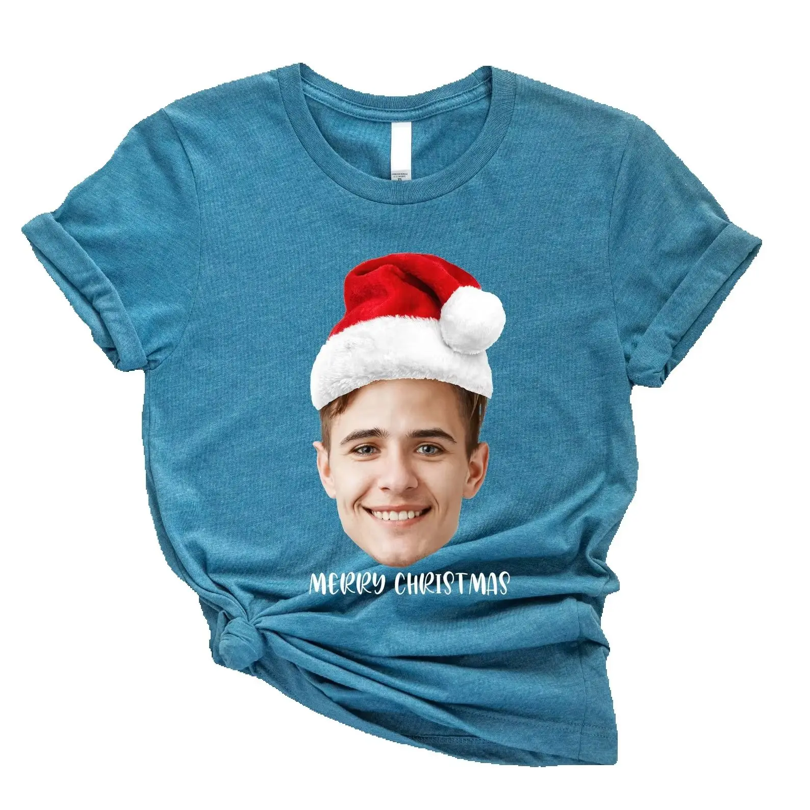Custom Face Photo Christmas T-Shirt Personalized Santa Hat Matching Family Gift Unisex Christmas Couple's Team Cheering Shirts
Custom Face Photo Christmas T-Shirt Personalized Santa Hat Matching Family Gift Unisex Christmas Couple's Team Cheering Shirts
