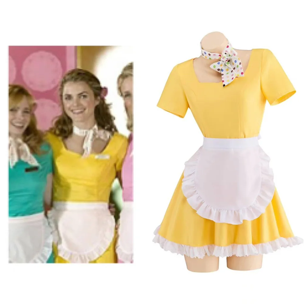 Movie Waitress 2007 Cosplay Costume Women Yellow Maid Uniform Dress Halloween Carnival Party Outfits
Movie Waitress 2007 Cosplay Costume Women Yellow Maid Uniform Dress Halloween Carnival Party Outfits