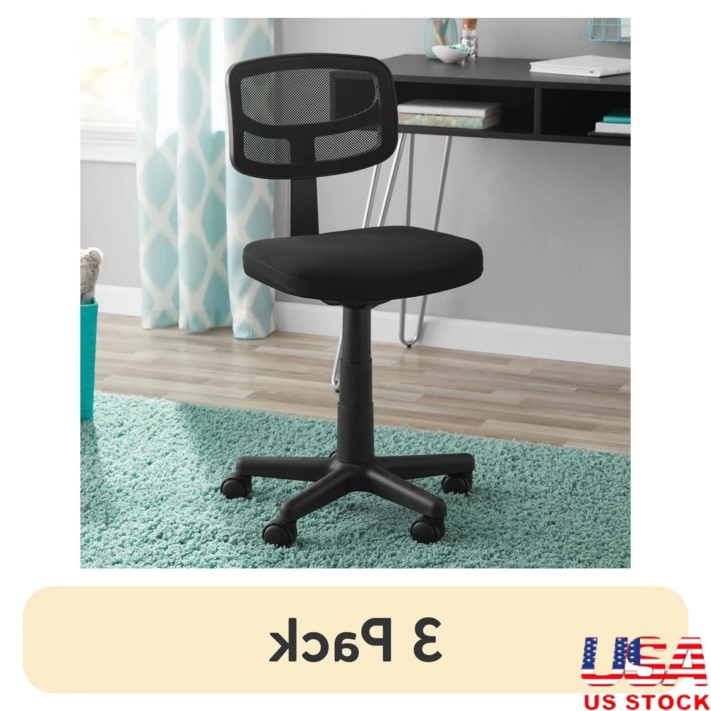 3 Pack High Back Task Chairs Mesh Design Adjustable Height Padded Seat Dual Caster Wheels Ideal Home Office
3 Pack High Back Task Chairs Mesh Design Adjustable Height Padded Seat Dual Caster Wheels Ideal Home Office