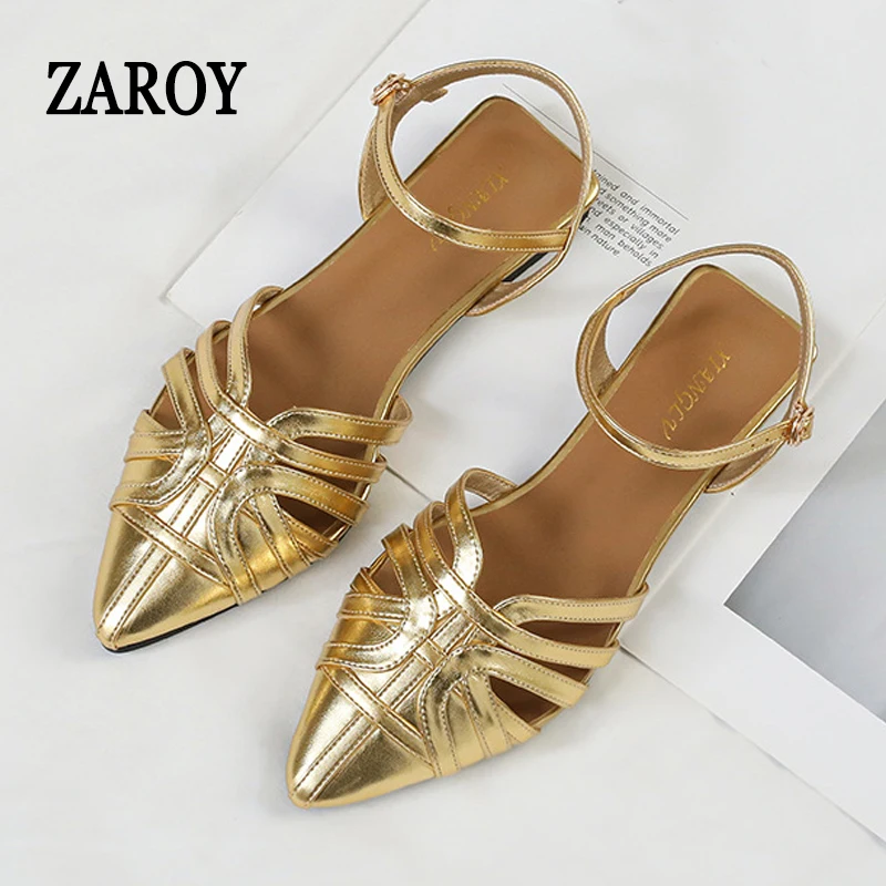 ZAROY Large Size Summer Women Flat Sandals Fashion Point Toe Ankle Strap Buckle Slingbacks Roman Sandals Casual Beach Sandalias
ZAROY Large Size Summer Women Flat Sandals Fashion Point Toe Ankle Strap Buckle Slingbacks Roman Sandals Casual Beach Sandalias