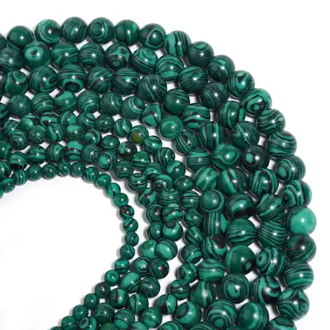 1 Strand Natural Green Malachite Stone Beads 4/6/8/mm Loose Spacer Bead for Jewelry Making Bracelet Necklace Accessories