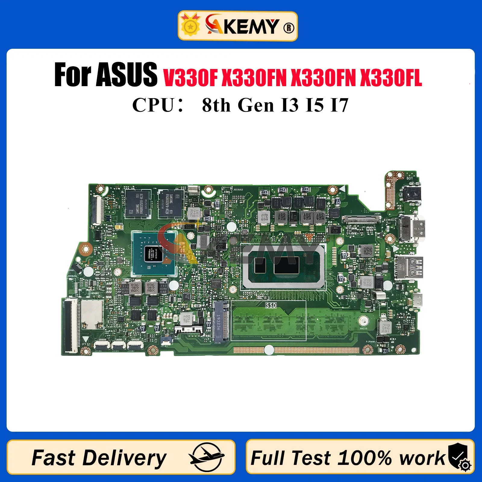 X330FN Laptop Motherboard For ASUS VivoBook X330F I330FA K330F R330F V330F S330F X330FN X330FL Mainboard I3 I5 I7 CPU tests OK
X330FN Laptop Motherboard For ASUS VivoBook X330F I330FA K330F R330F V330F S330F X330FN X330FL Mainboard I3 I5 I7 CPU tests OK