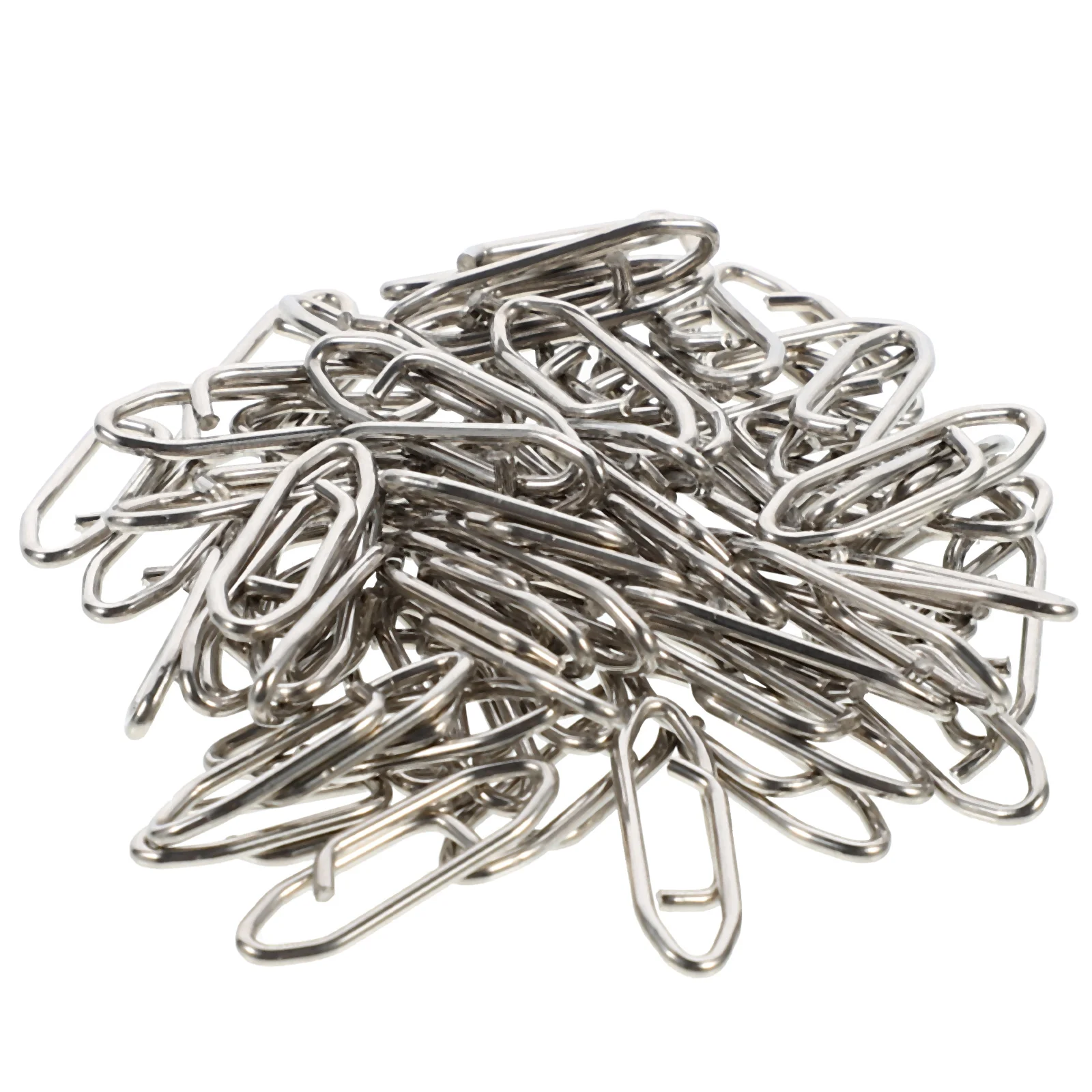 100 Pcs Bank Fishing Pin Buckle Keychain Connector Stainless Steel Snaps Rack Silver
100 Pcs Bank Fishing Pin Buckle Keychain Connector Stainless Steel Snaps Rack Silver