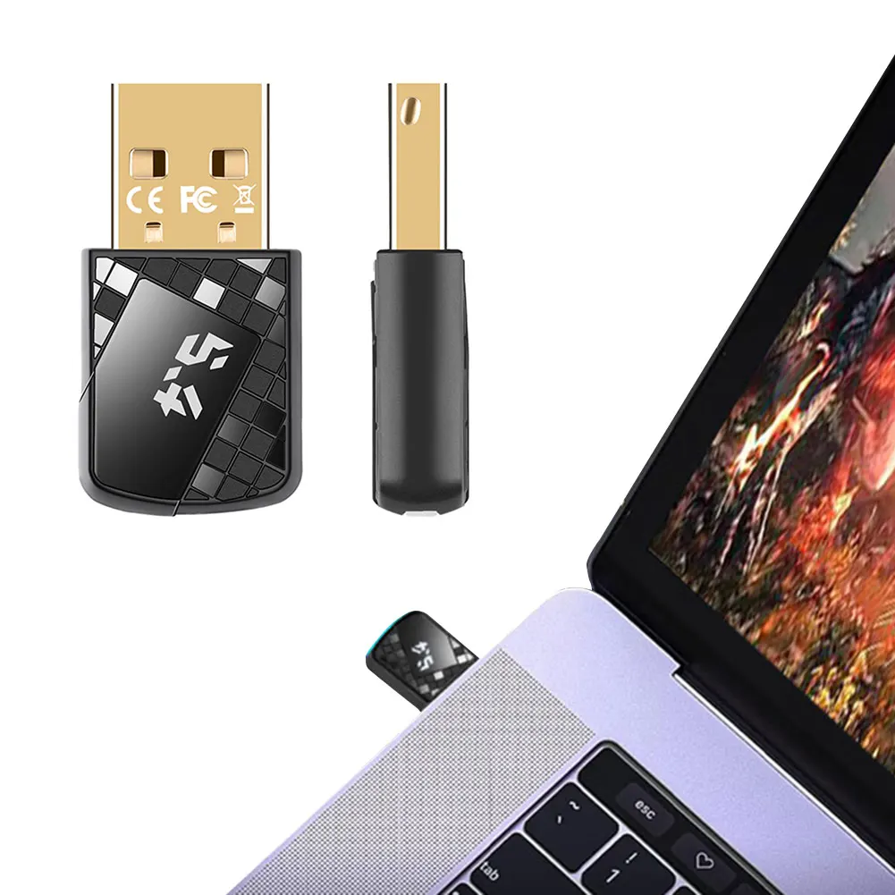 USB Bluetooth-Compatible 5.4 Dongle Adapter Bluetooth-Compatible Dongle Audio Receiver for PC Speaker Wireless Mouse Keyboard
USB Bluetooth-Compatible 5.4 Dongle Adapter Bluetooth-Compatible Dongle Audio Receiver for PC Speaker Wireless Mouse Keyboard