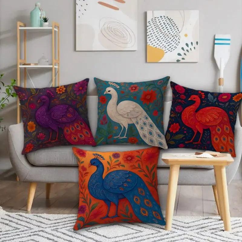 Purple peacock flower design double-sided Printed pillow cover Short plush Suitable rooms bedrooms sofas throw cushion cover
Purple peacock flower design double-sided Printed pillow cover Short plush Suitable rooms bedrooms sofas throw cushion cover