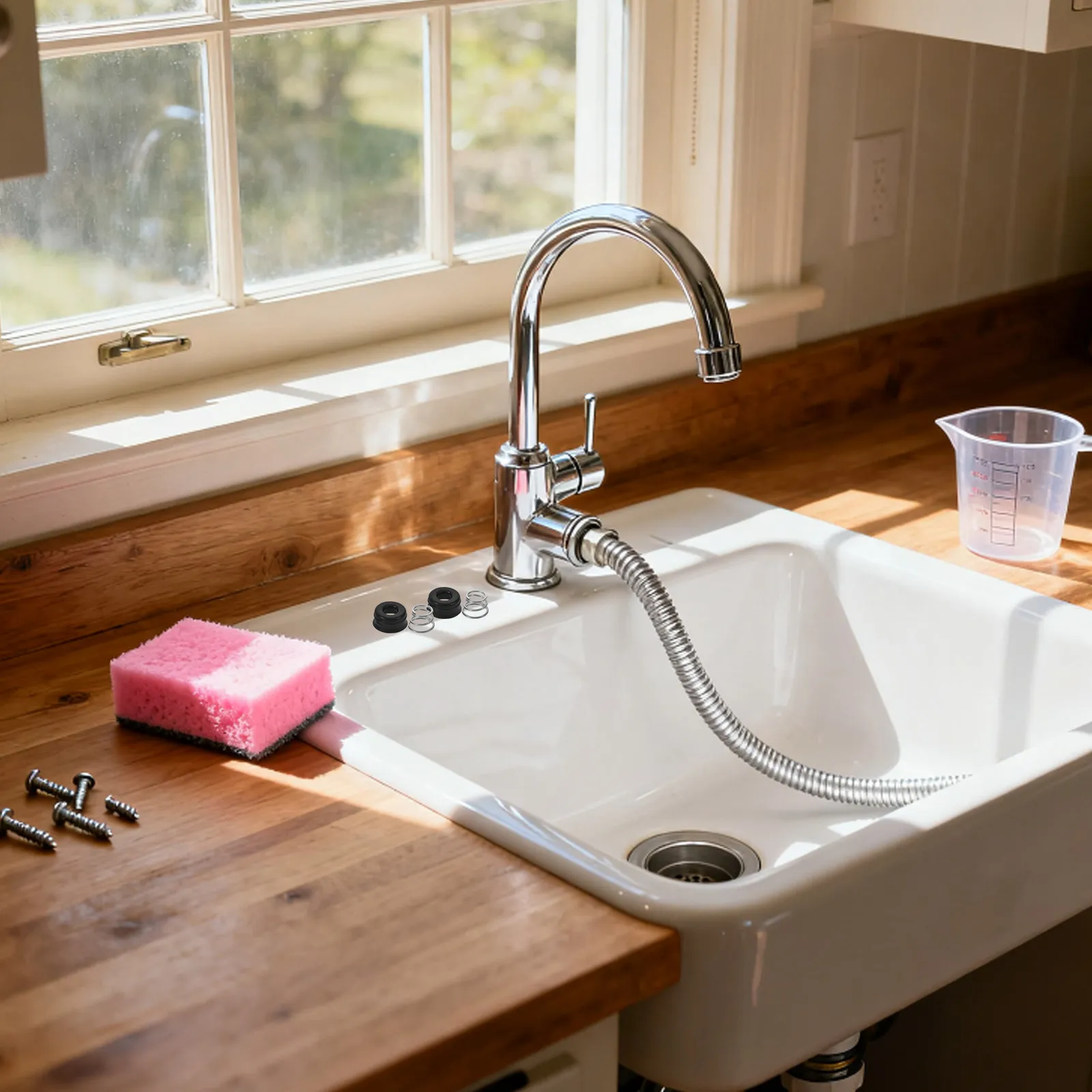 Набор для ремонта смесителей из 8 предметов: сменные седла и пружины для кухонных и ванных кранов - Инструмент для восстановления клапанов раковины, универсальное решение для устранения протечек
Набор для ремонта смесителей из 8 предметов: сменные седла и пружины для кухонных и ванных кранов - Инструмент для восстановления клапанов раковины, универсальное решение для устранения протечек