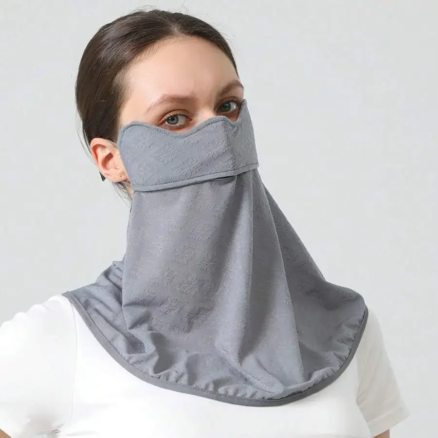 Sunscreen Face Mask Ice Silk Solid Color Breathable For Summer Outdoor Use
Sunscreen Face Mask Ice Silk Solid Color Breathable For Summer Outdoor Use