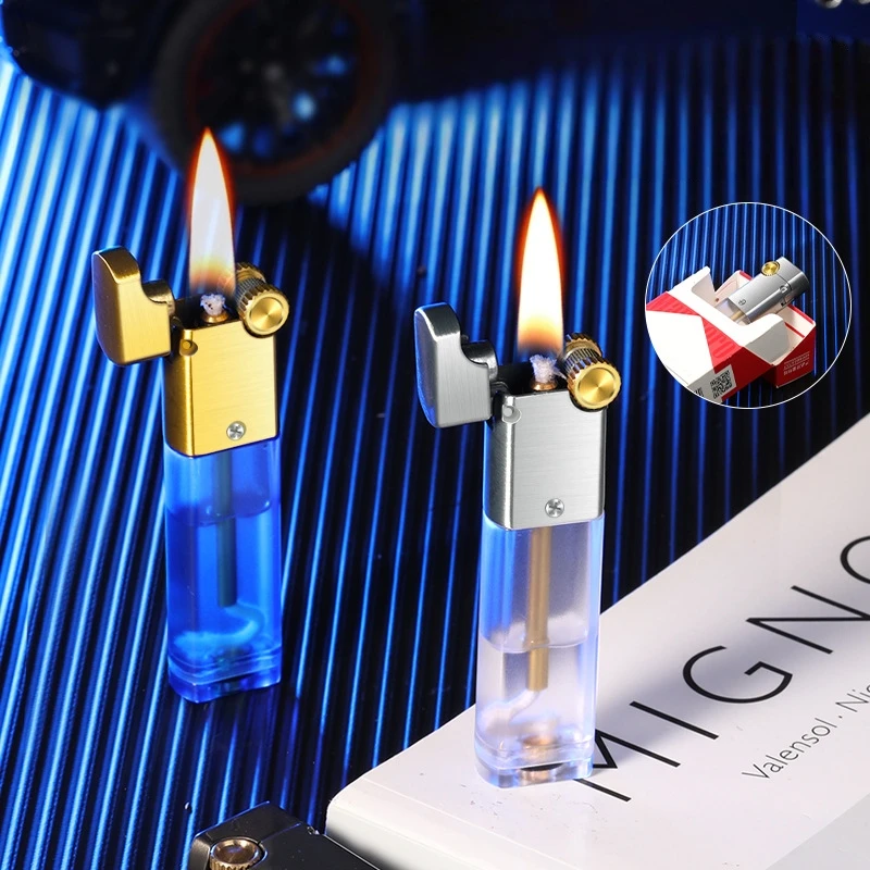 New Type of Visible Transparent Gas Chamber Open Flame Lighter Retro Grinding Wheel Igniter Portable Men's Cigarette Accessories
New Type of Visible Transparent Gas Chamber Open Flame Lighter Retro Grinding Wheel Igniter Portable Men's Cigarette Accessories