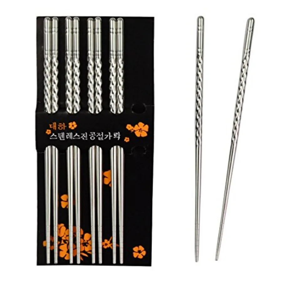 Metal Steel Chopstick Stainless Steel Spiral Chopsticks 8.8 Inches Long Lightweight Chopstick Set Reusable Classic Style for Ki
Metal Steel Chopstick Stainless Steel Spiral Chopsticks 8.8 Inches Long Lightweight Chopstick Set Reusable Classic Style for Ki