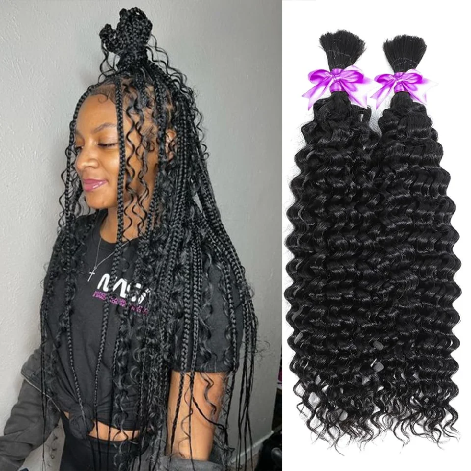 Wet and Wavy 100% Human Hair Bulk Bundles for Boho Knotless Braids Curly Bundle Hair for Micro Braiding No Weft Human Extensions
Wet and Wavy 100% Human Hair Bulk Bundles for Boho Knotless Braids Curly Bundle Hair for Micro Braiding No Weft Human Extensions