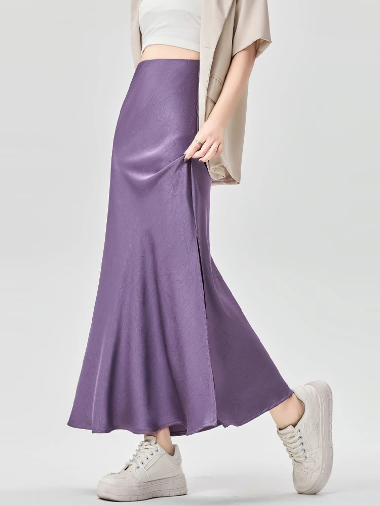 Women Satin Silk Skirts Summer Spring Korean Fashion Clothing Office Ladies Long Skirt Elegant Black Maxi Skirts for Women
Women Satin Silk Skirts Summer Spring Korean Fashion Clothing Office Ladies Long Skirt Elegant Black Maxi Skirts for Women