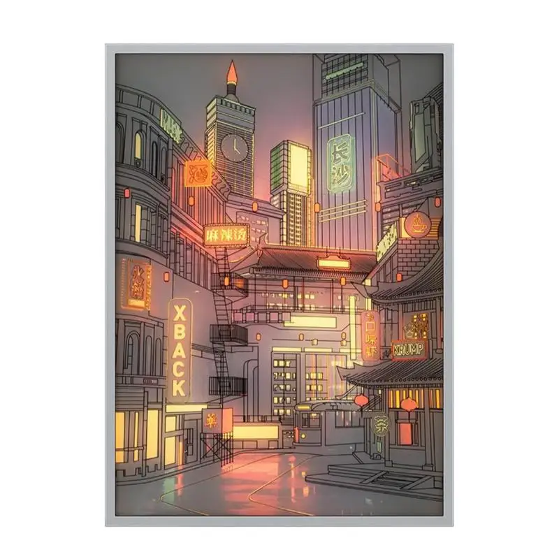 Anime LED Beautiful city night view light painting,HD picture narrow bezel usb plug Dimming Romantic home decorations night lamp
Anime LED Beautiful city night view light painting,HD picture narrow bezel usb plug Dimming Romantic home decorations night lamp
