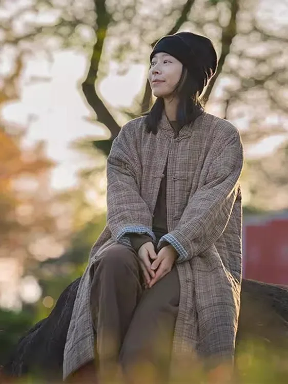 Tingzhi Retro Cotton Jaet Loose Fit Light Brown Fine id Button up Mid-Length Autumn Winter Coat for Women Commute Sle
Tingzhi Retro Cotton Jaet Loose Fit Light Brown Fine id Button up Mid-Length Autumn Winter Coat for Women Commute Sle