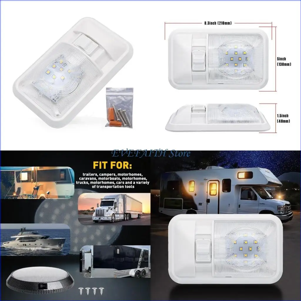 Светодиодный потолочный свет 124B 12 В 800LM Одиночный купольный световой светильник 
Светодиодный потолочный свет 124B 12 В 800LM Одиночный купольный световой светильник