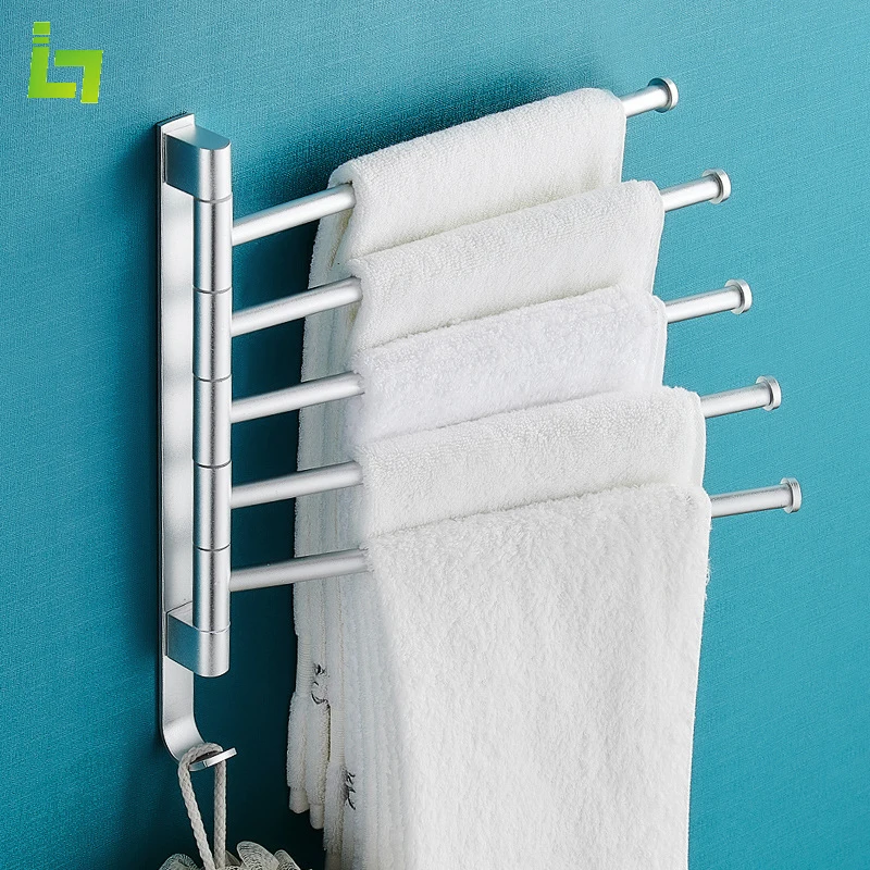 Stainless Steel Towel Rack Can Be Rotated With Hook 5 poles Glue or Nails Can Be Used For Wall Installation
Stainless Steel Towel Rack Can Be Rotated With Hook 5 poles Glue or Nails Can Be Used For Wall Installation
