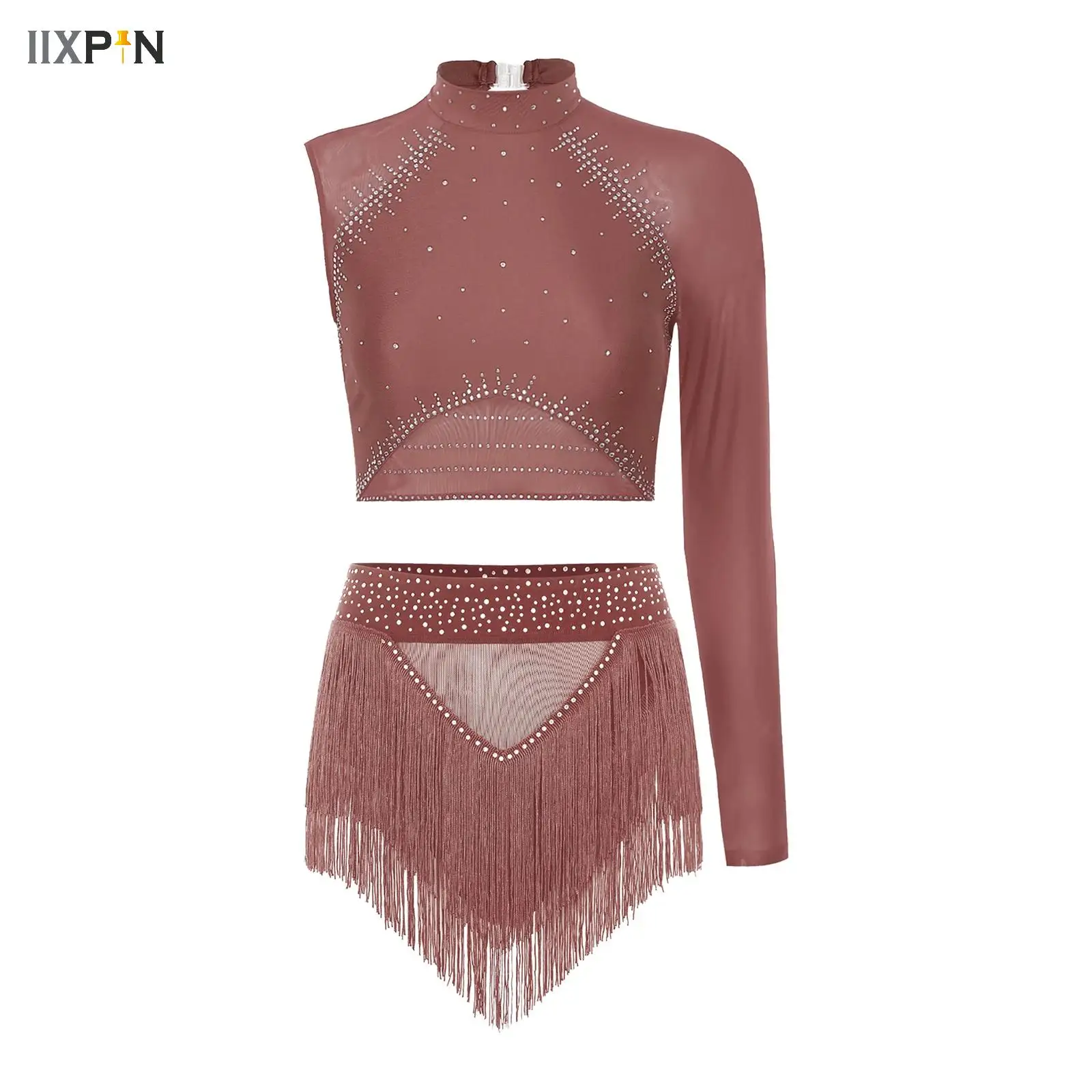 Modern Ballet Dance Set for Women Mesh Top with Tassel Skirt 2 Piece Lyrical Outfits Ballerina Girls Stage Performance Costume
Modern Ballet Dance Set for Women Mesh Top with Tassel Skirt 2 Piece Lyrical Outfits Ballerina Girls Stage Performance Costume