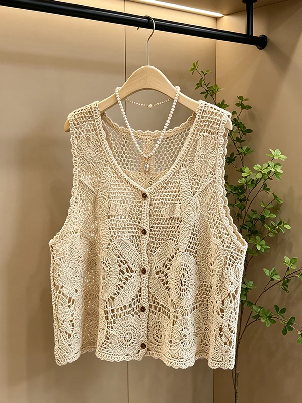 plus Size Women's Summer 2026 Hollow out Hook Flower Elegant Outerwear Slimming Vest Unique Stylish Top Casual Commute Style
plus Size Women's Summer 2026 Hollow out Hook Flower Elegant Outerwear Slimming Vest Unique Stylish Top Casual Commute Style